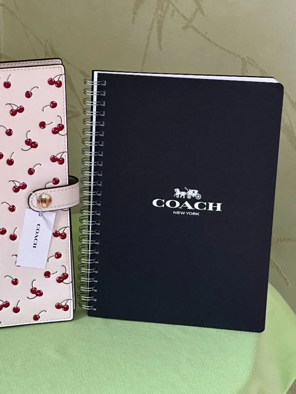COACH NOTEBOOK with CHERRY PRINT :NWT  CHERRIES  CFA44